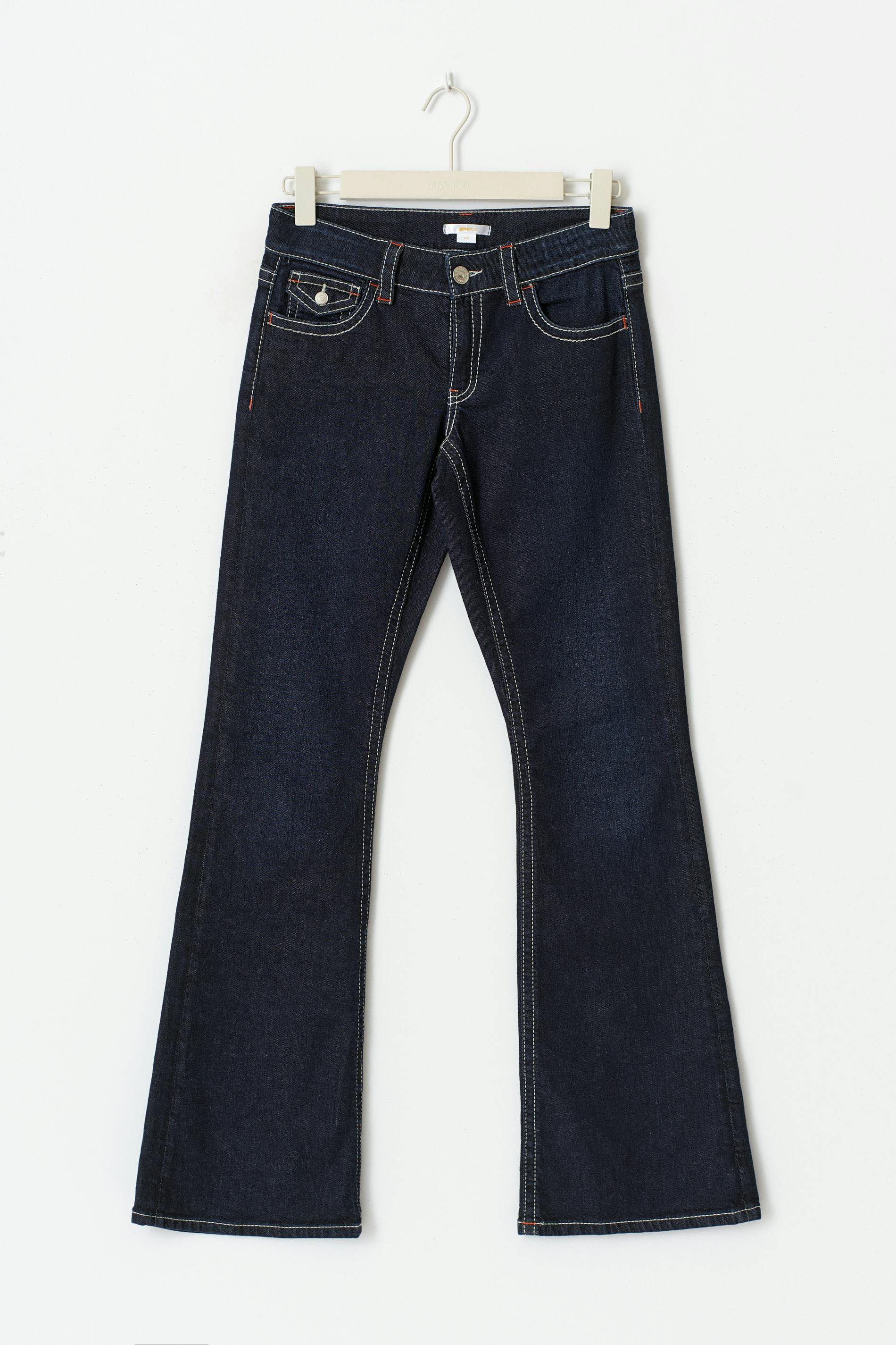 Gina Tricot - Chunky flare tall jeans - Jeans taille basse - Bleu - 152 - Fille