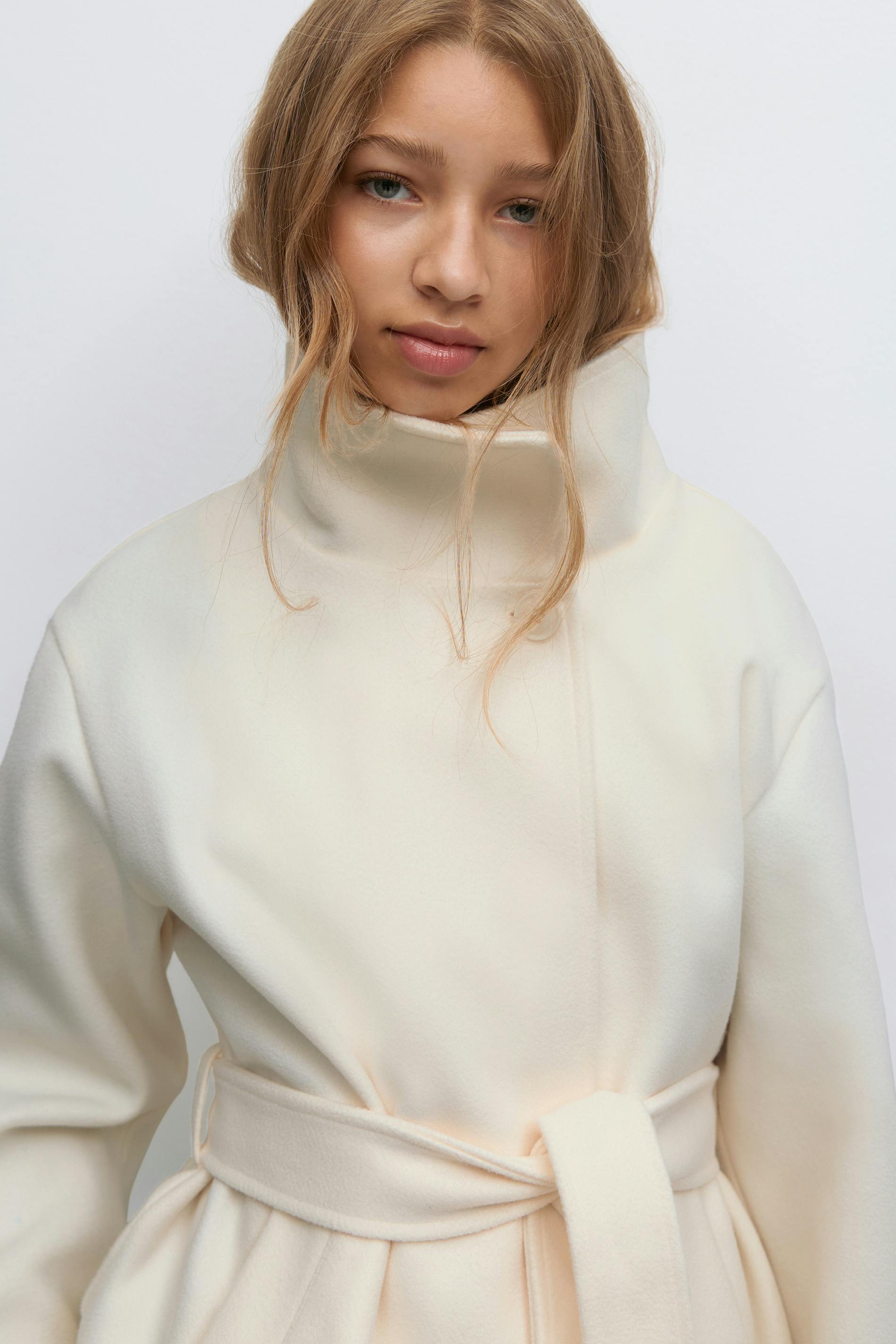 Gina Tricot - Y felt jacket - Jakker - Hvit - 146/152 - Jente