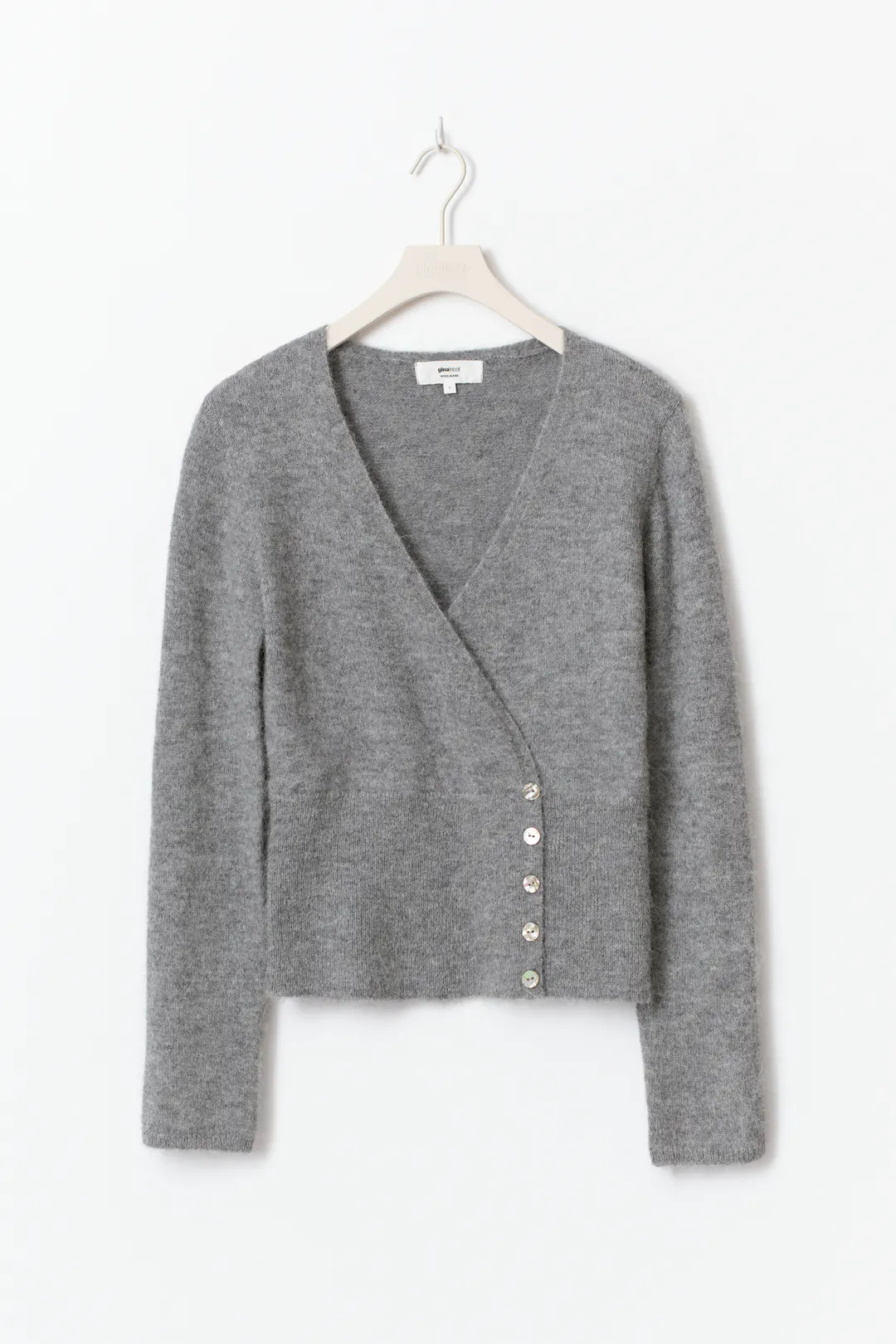 Alpaca-Blend Long-Pile Knit Top With Bow Detail main image 0