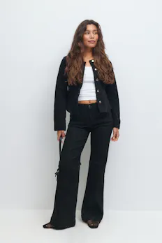 Front Seam Flare Jeans