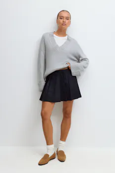 Pleated Mini Skirt