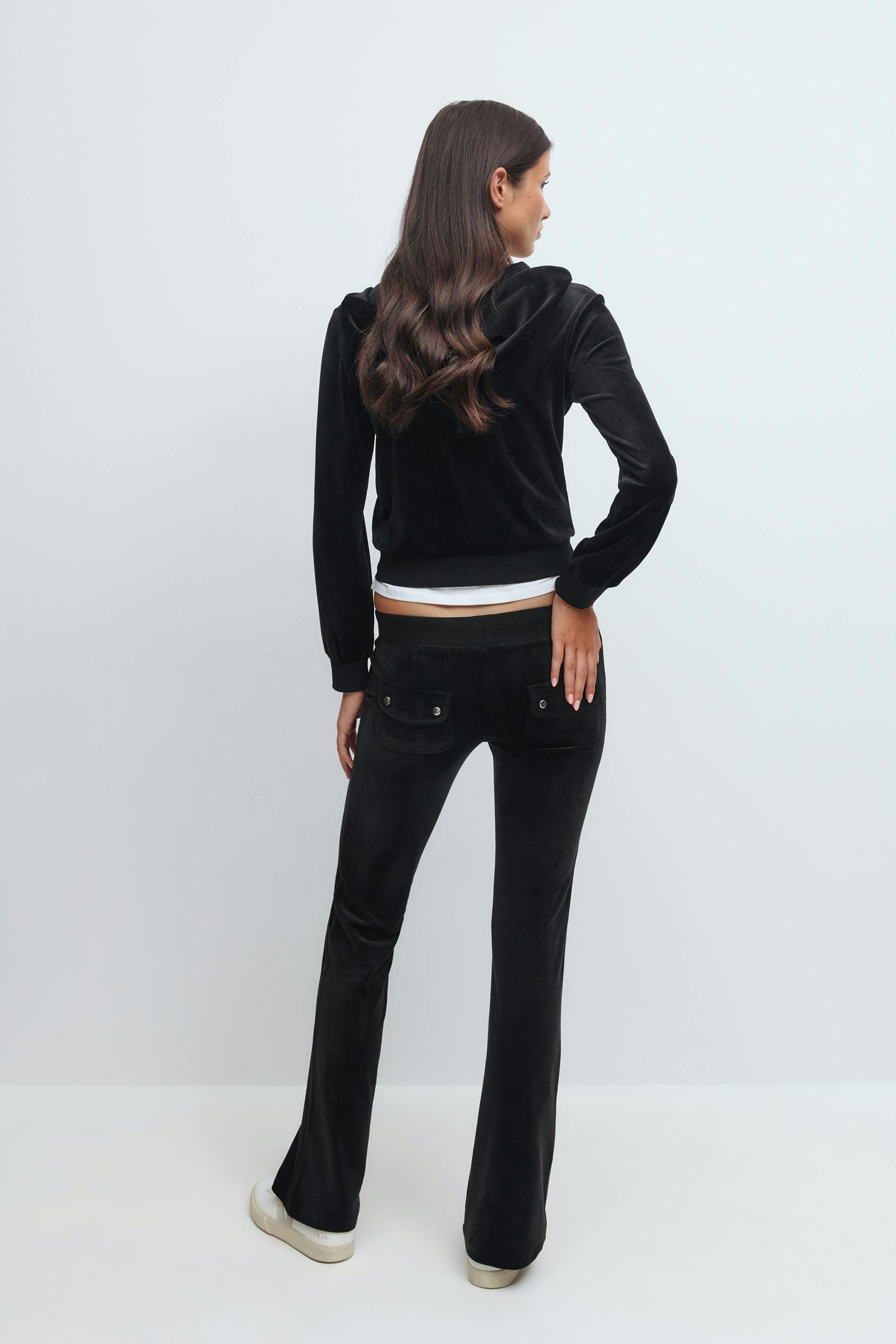 14+ velour trousers - Black - Gina Tricot