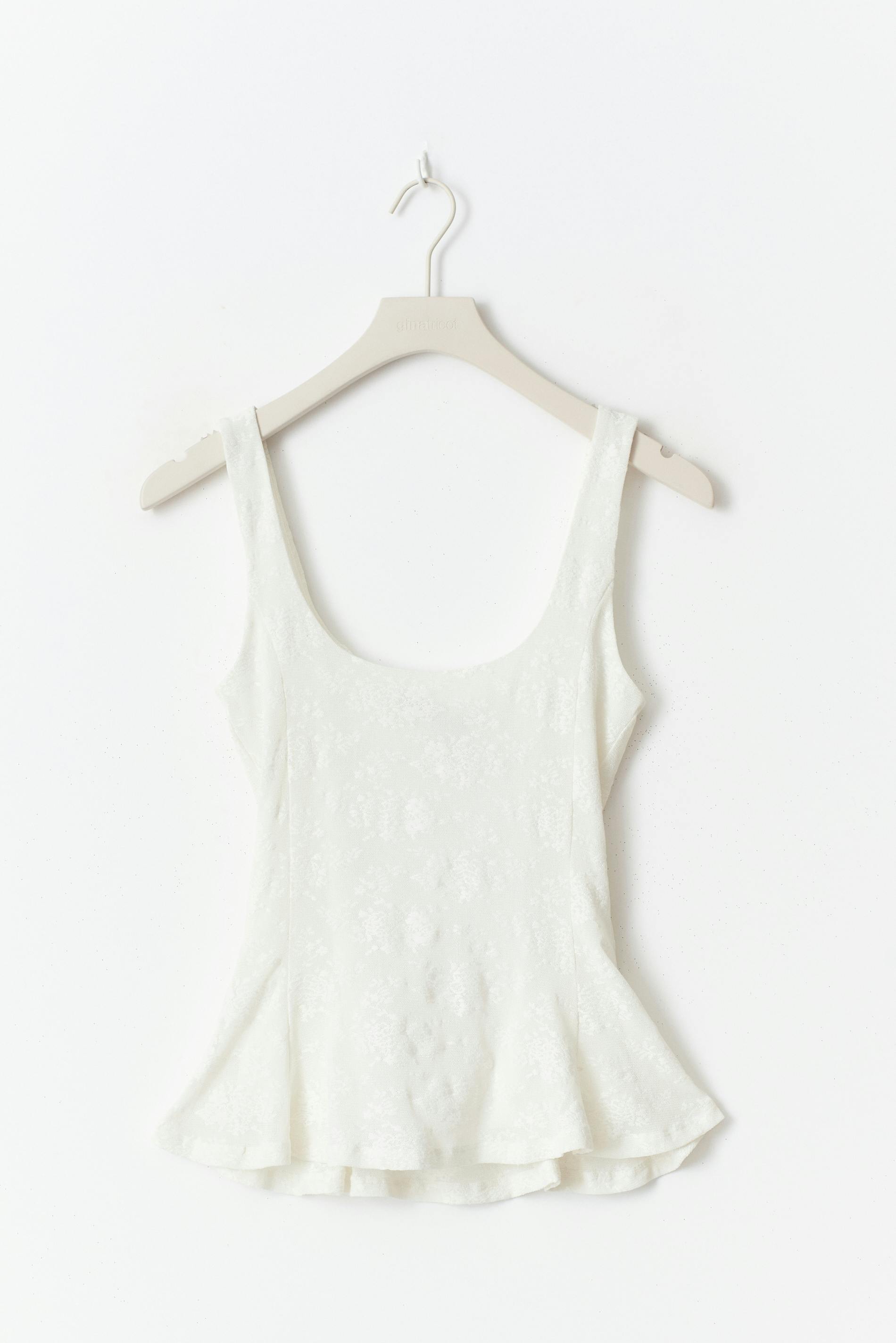 トップス Eyelet Jersey Jacquard Top - white Cropped Jacquard Top: Women's Designer Tops | Tory Burch