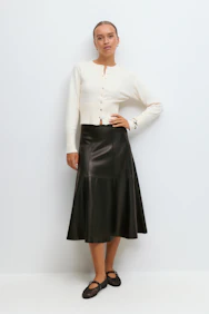 Pu Midi Skirt
