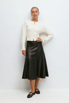 Pu Midi Skirt