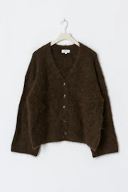 Alpaca blend knitted cardigan