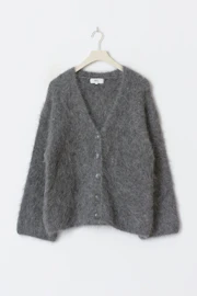 Alpaca blend knitted cardigan