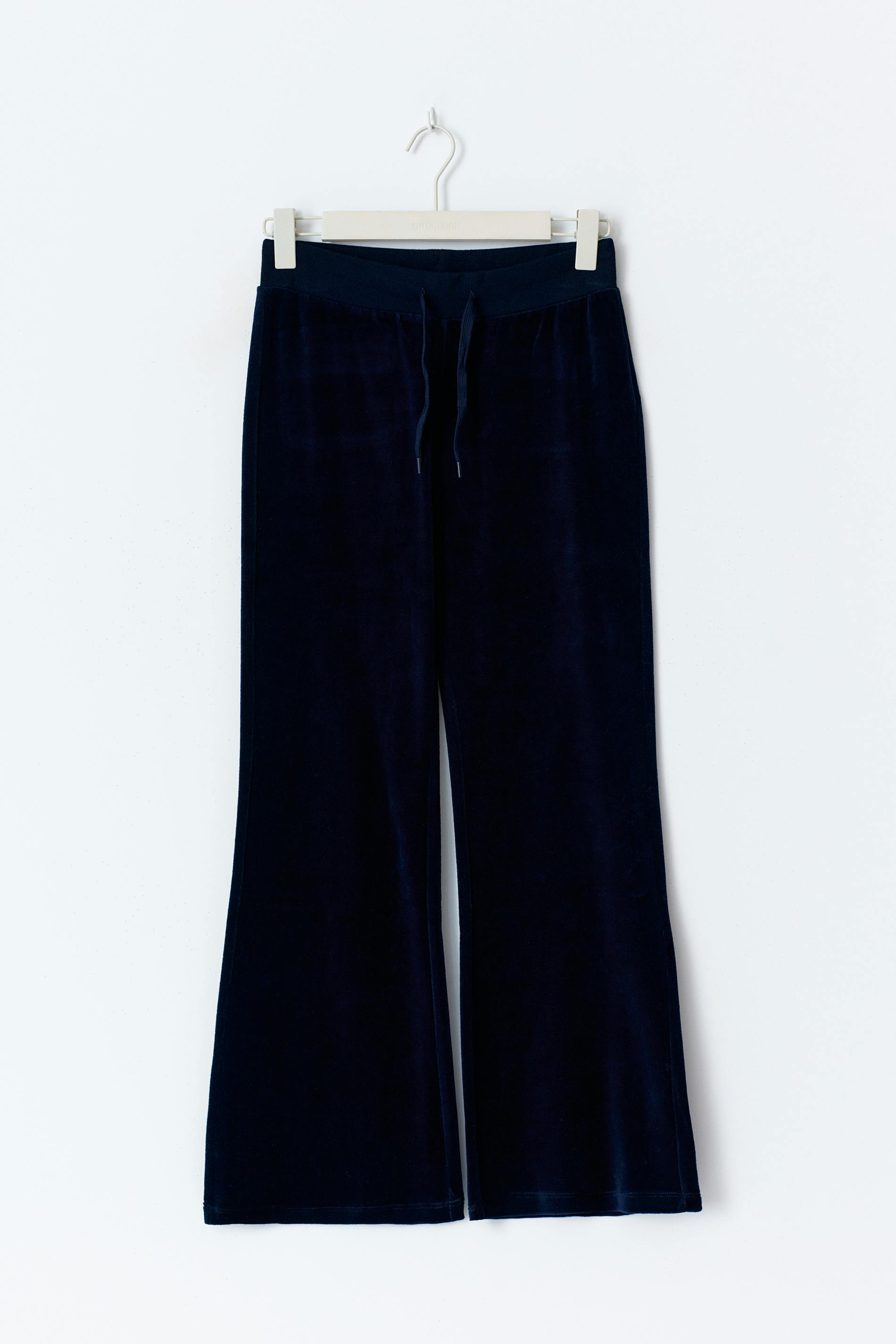 Gina Tricot - Y velour trousers tall - homewear - Bleu - 146/152 - Fille