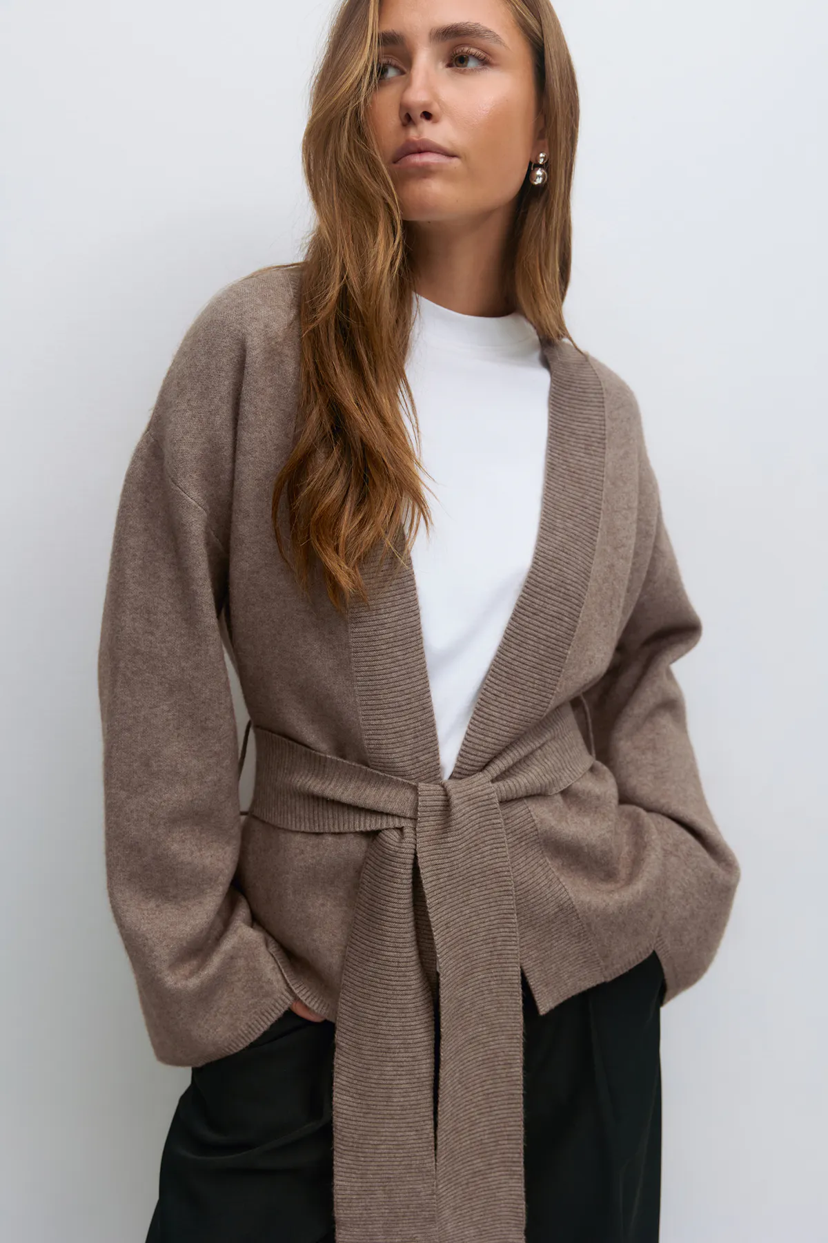 Knitted wrap kimono