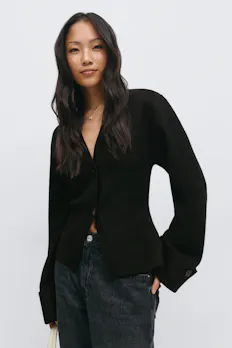 Knitted Sculptured Cardigan