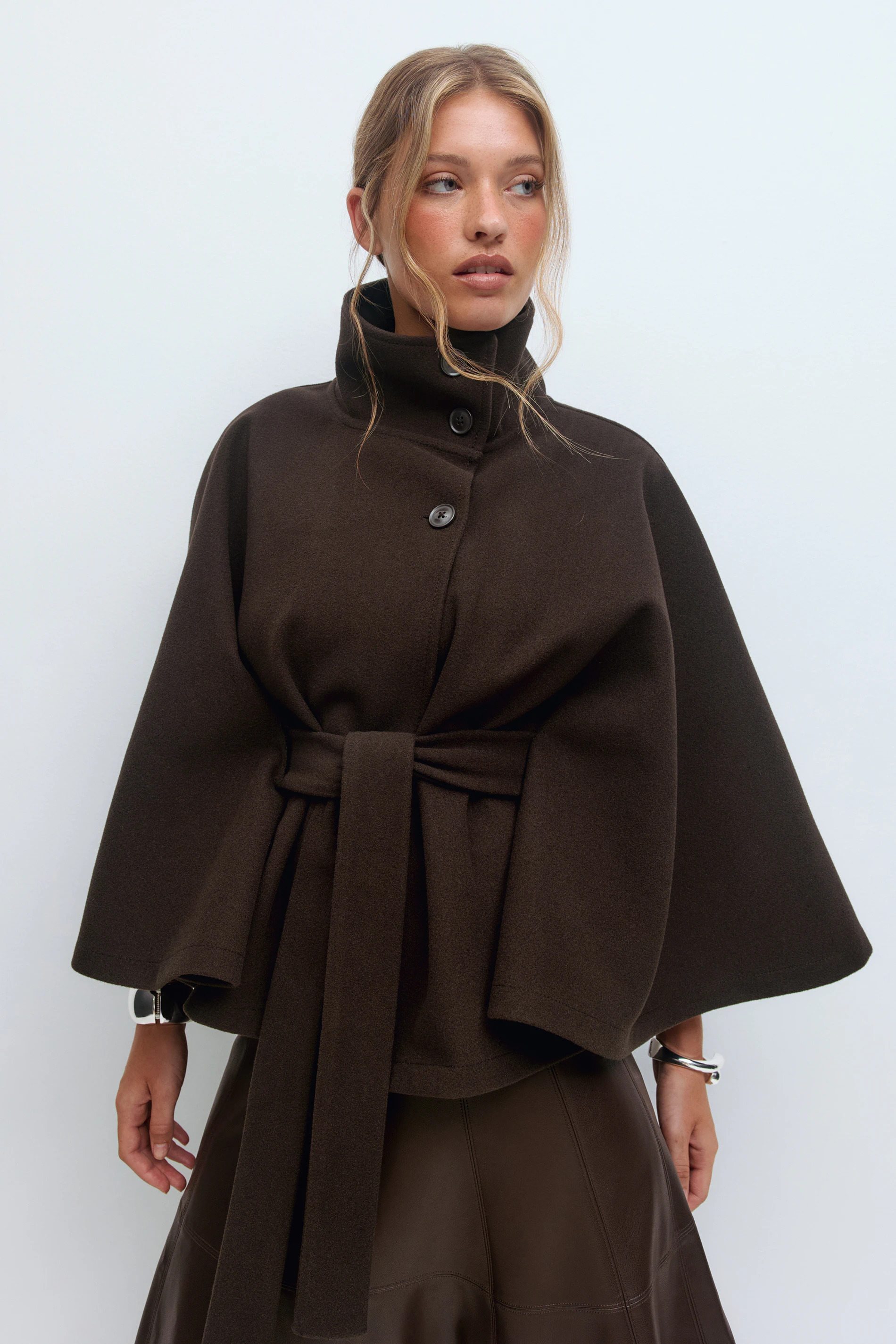 Gina Tricot Belt cape jacket kappor & rockar dam