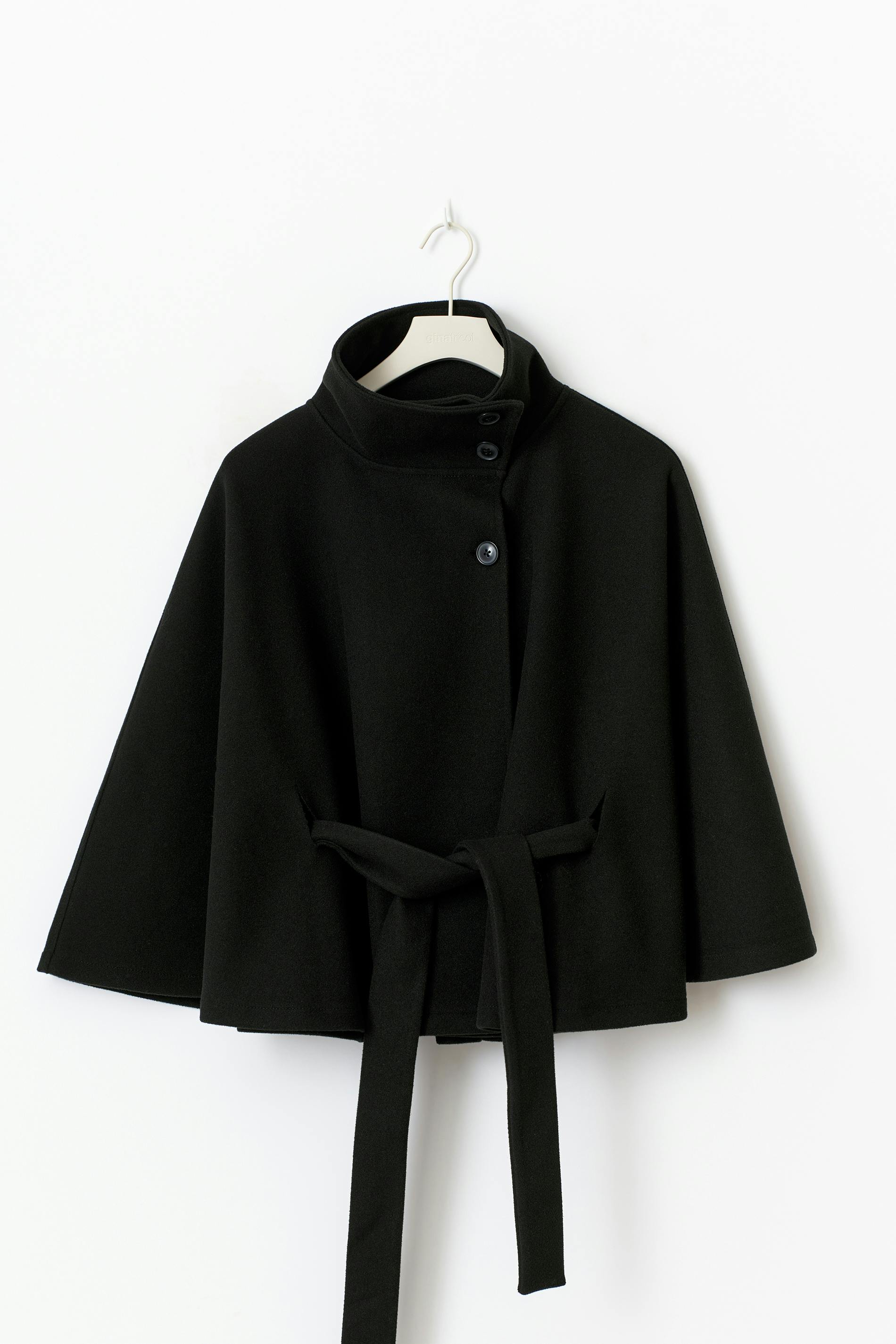 Belt cape jacket - Black - Women - Gina Tricot