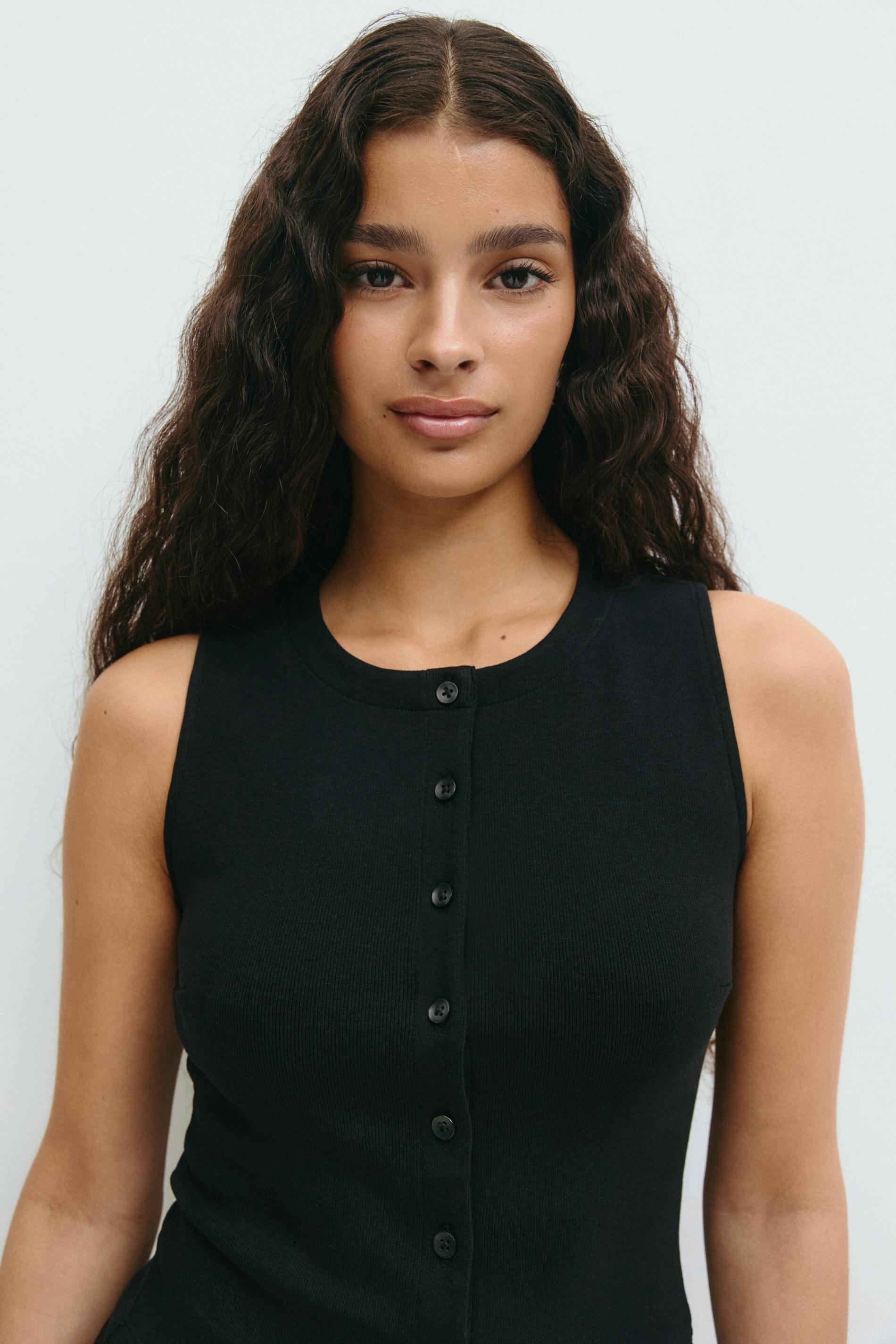 Gina Tricot - Vest top - Gilets - Zwart - XS - Dames