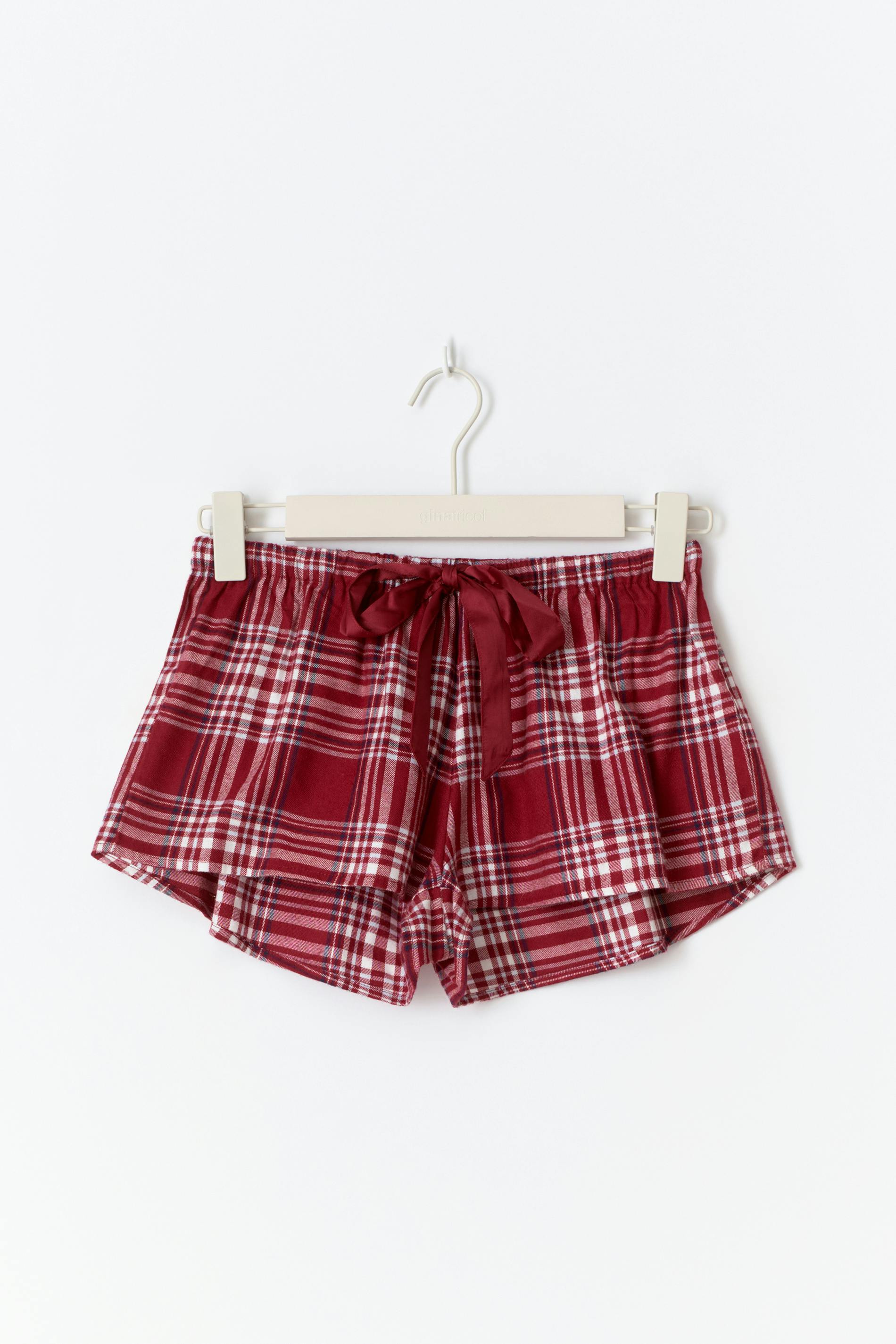 Flannel pyjamas shorts Red Women Gina Tricot