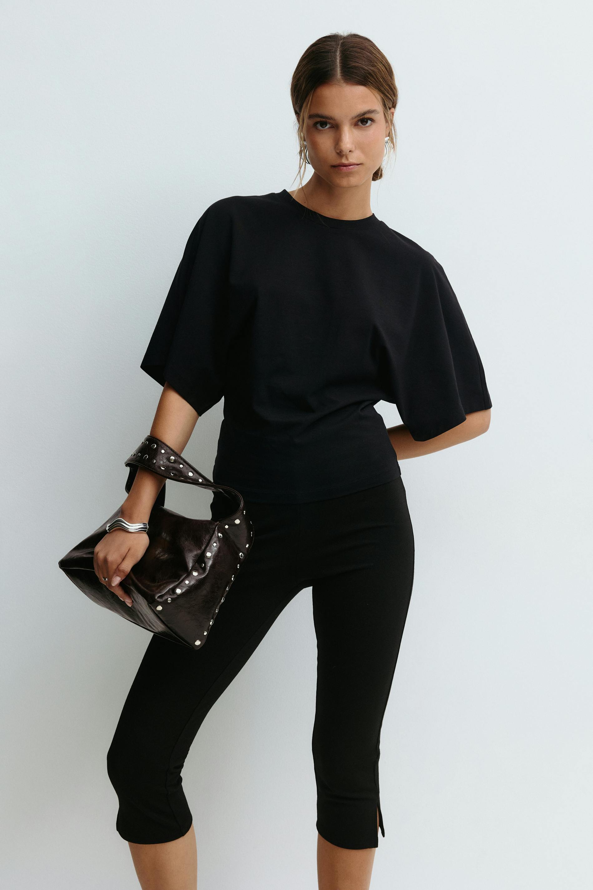 Gina Tricot - Fitted top - T-shirts - Noir - M - Femme