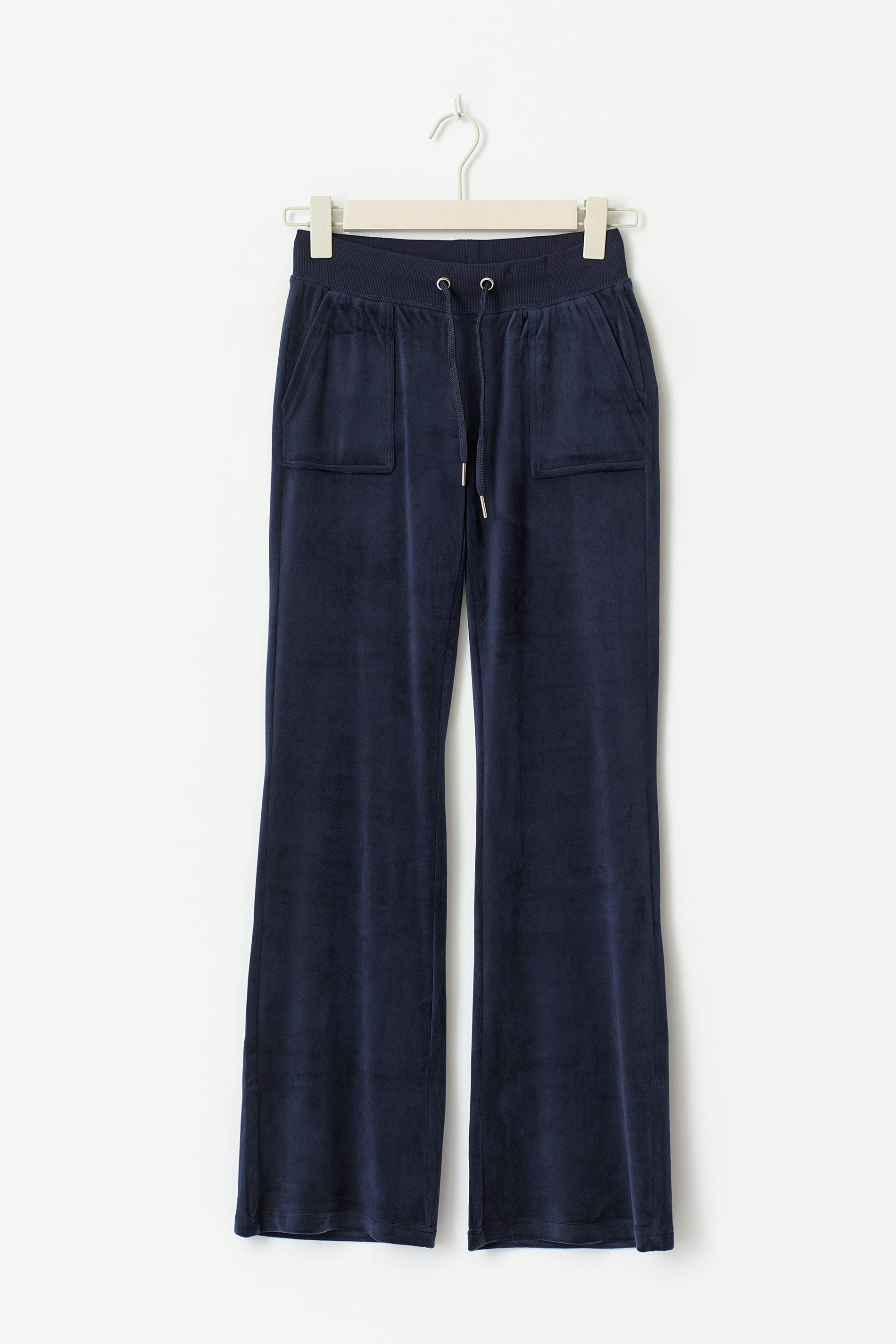 Gina Tricot - 14+ velour trousers tall - homewear - Bleu - L - Femme