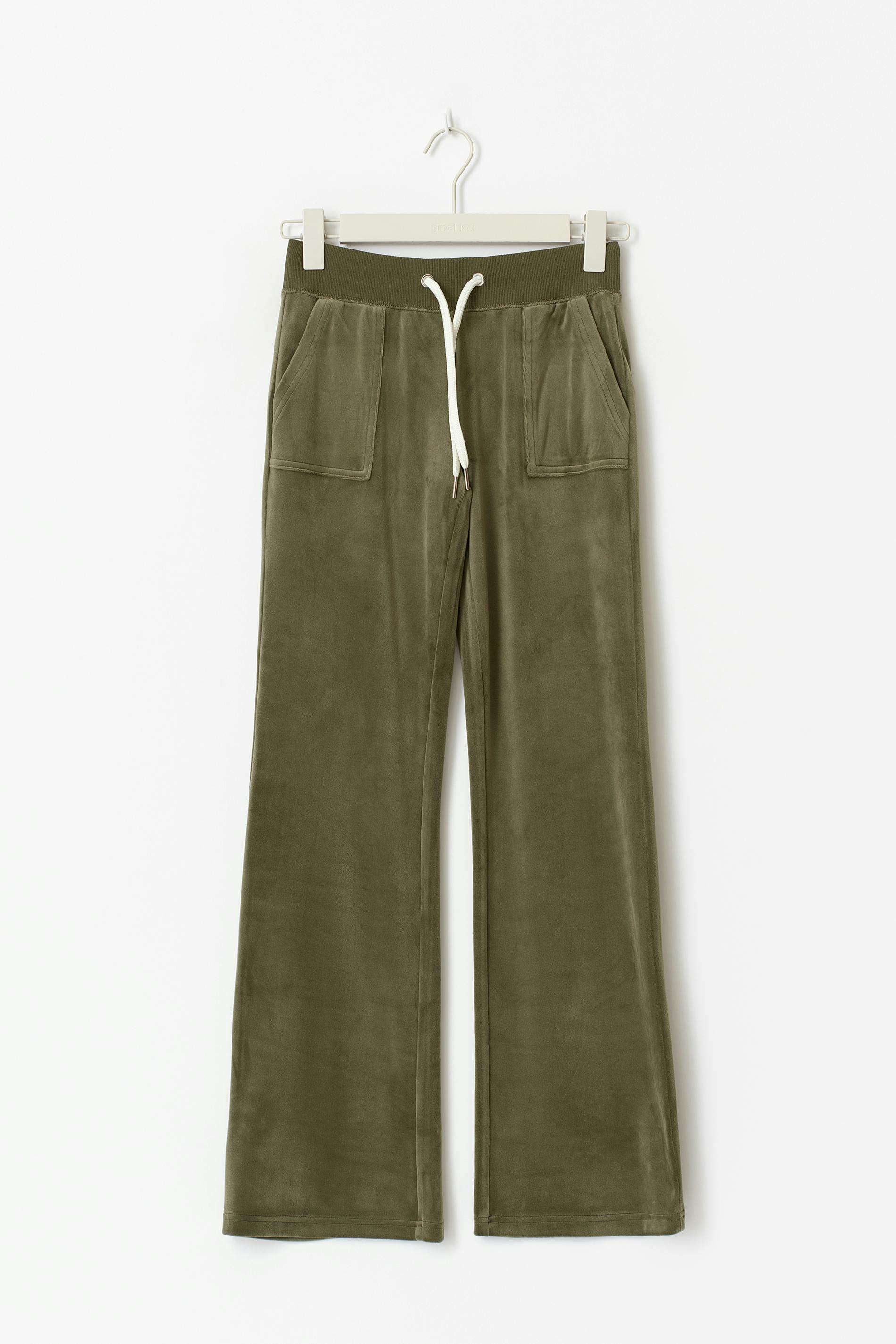 Gina Tricot - 14+ velour trousers tall - homewear - Vert - M - Femme