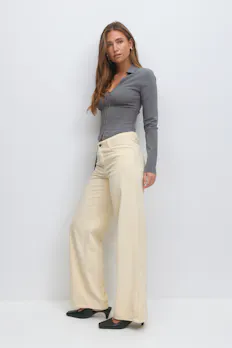 Low Wide Cord Jeans
