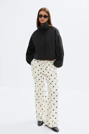 Drawstring satin trousers