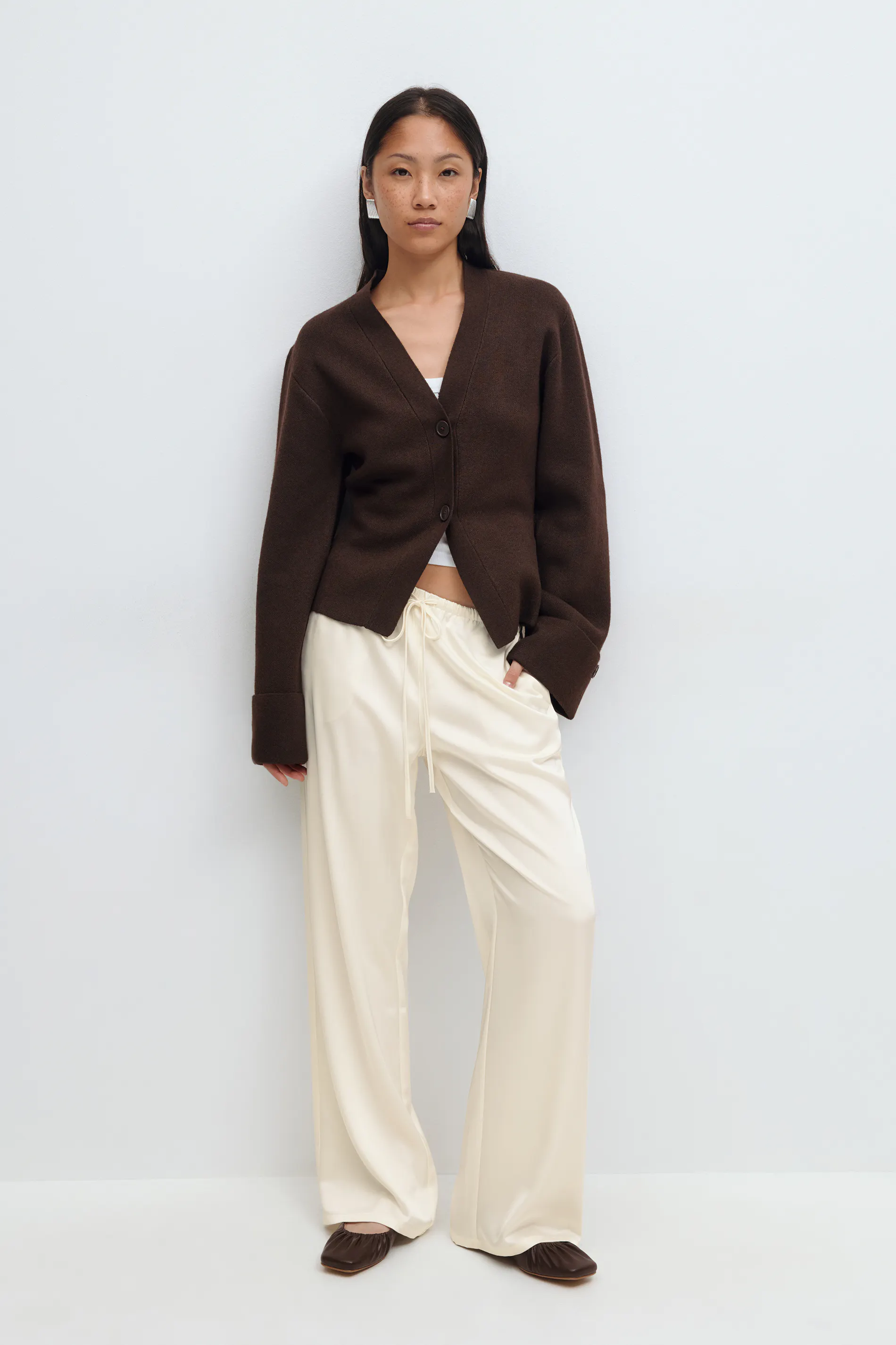 Satin Drawstring Trousers