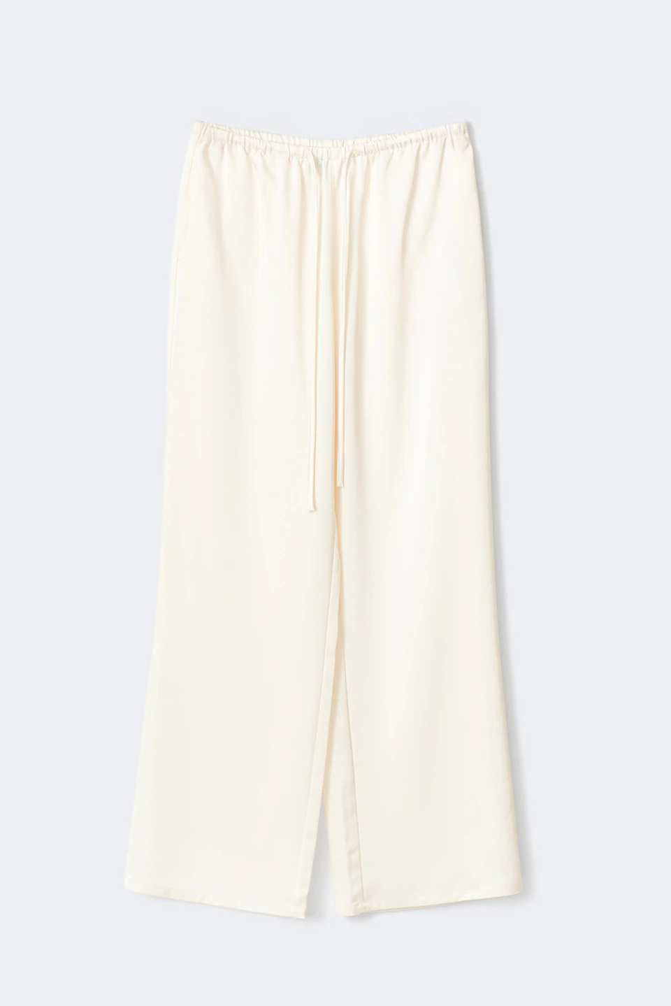 Drawstring satin trousers