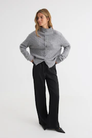 Drawstring satin trousers