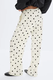 Tall drawstring satin trousers