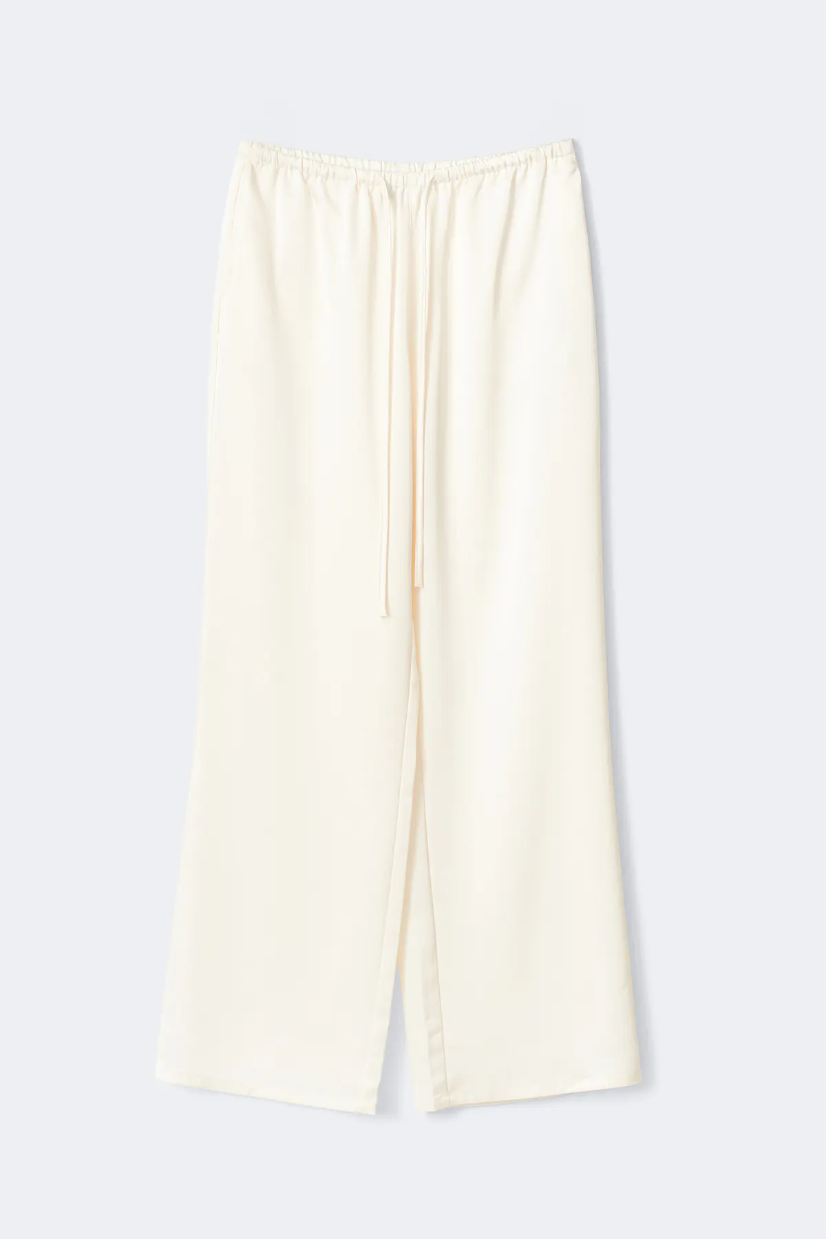 Tall drawstring satin trousers — byxor med fickor från Gina Tricot