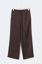 Tall drawstring satin trousers