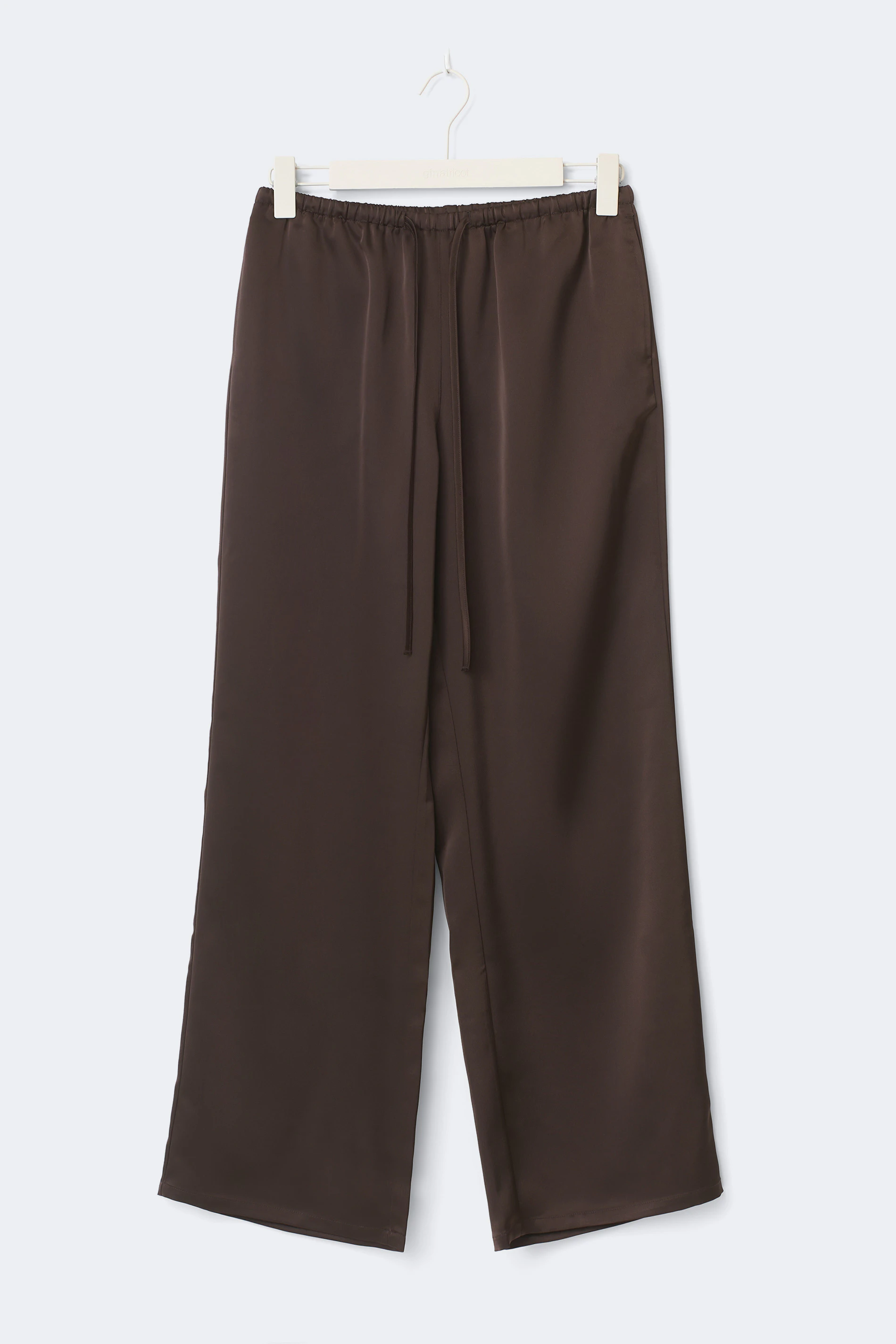 Gina Tricot Tall drawstring satin trousers dam