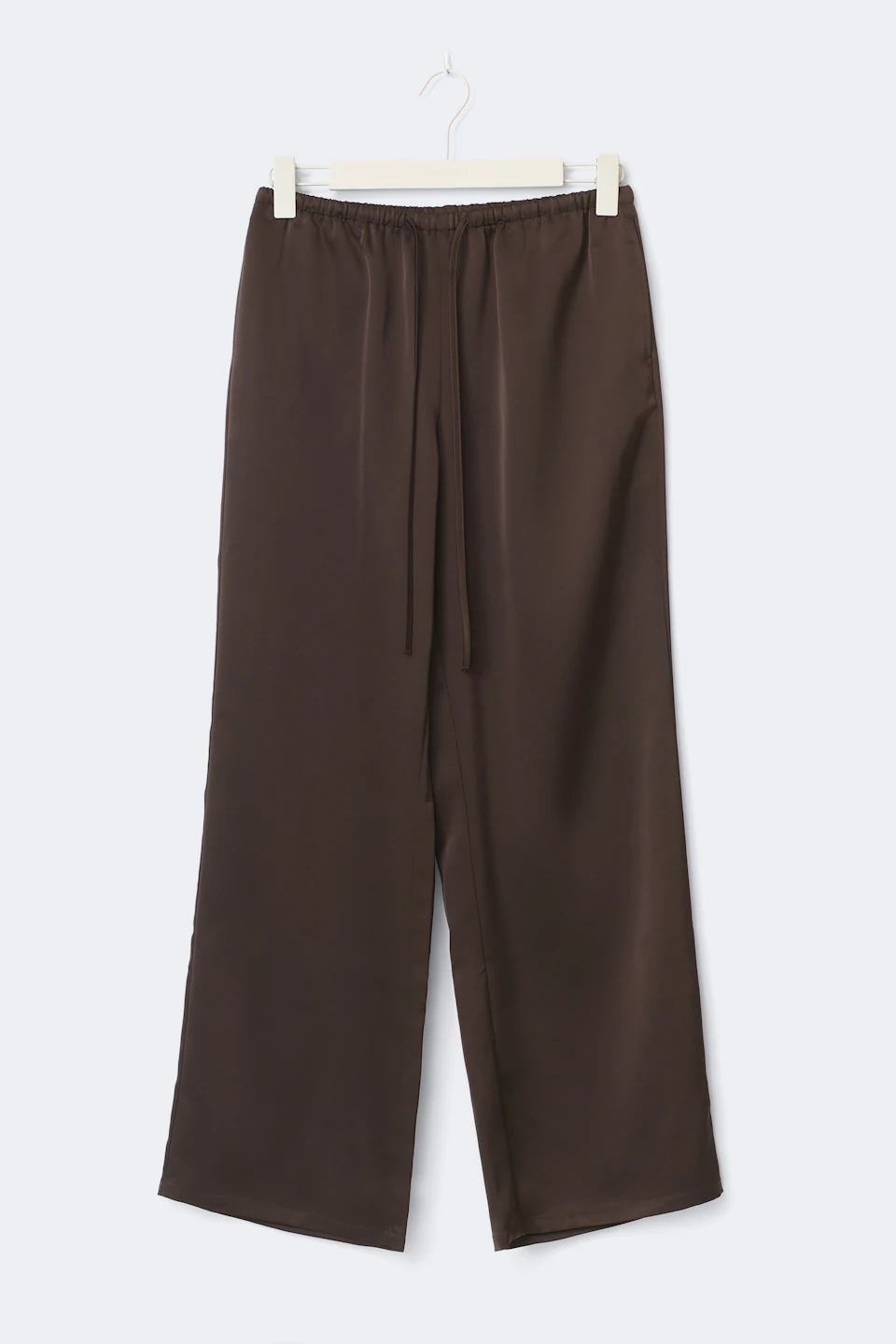 Tall drawstring satin trousers