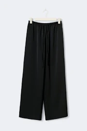 Tall drawstring satin trousers