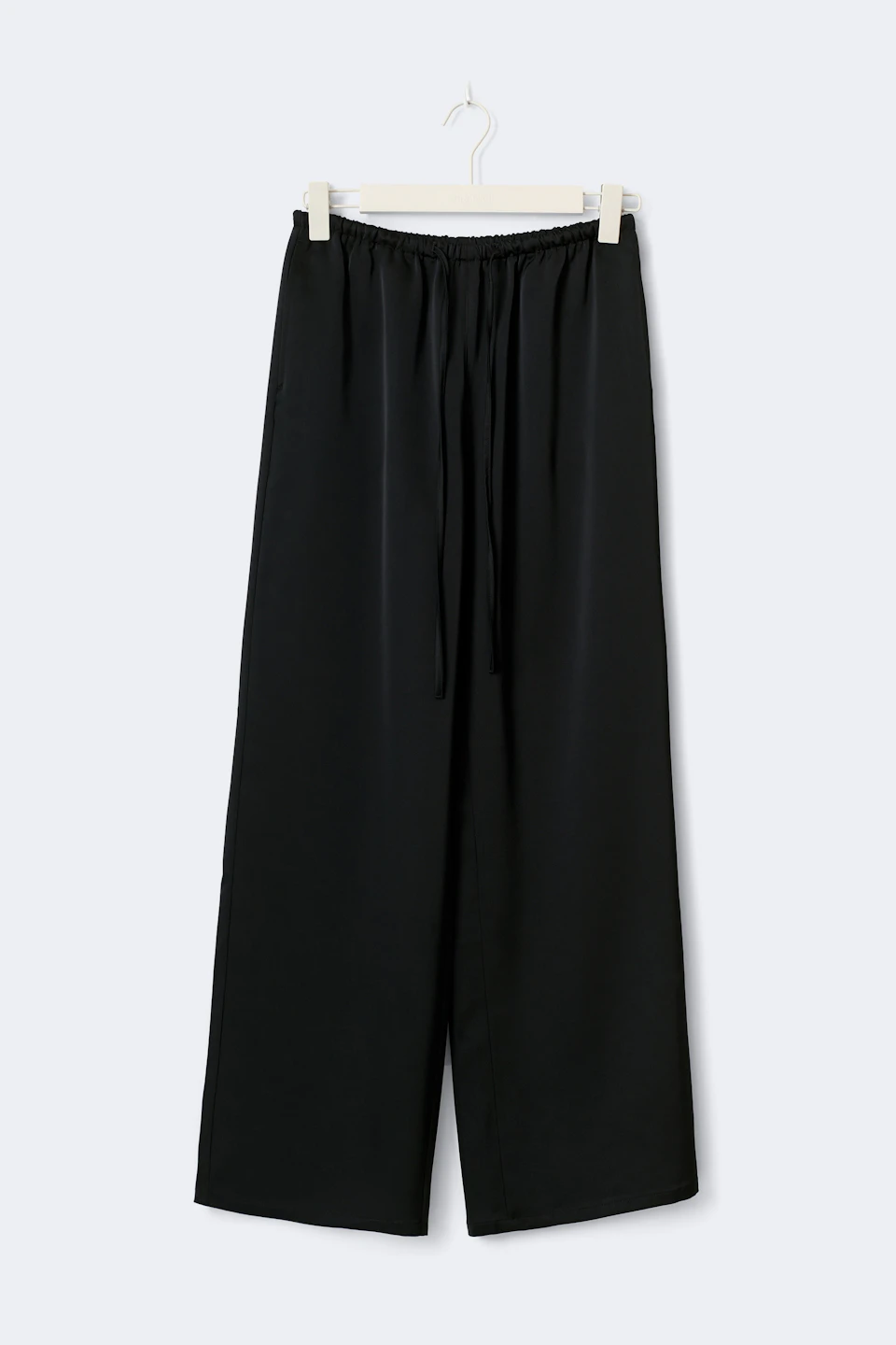 Tall drawstring satin trousers