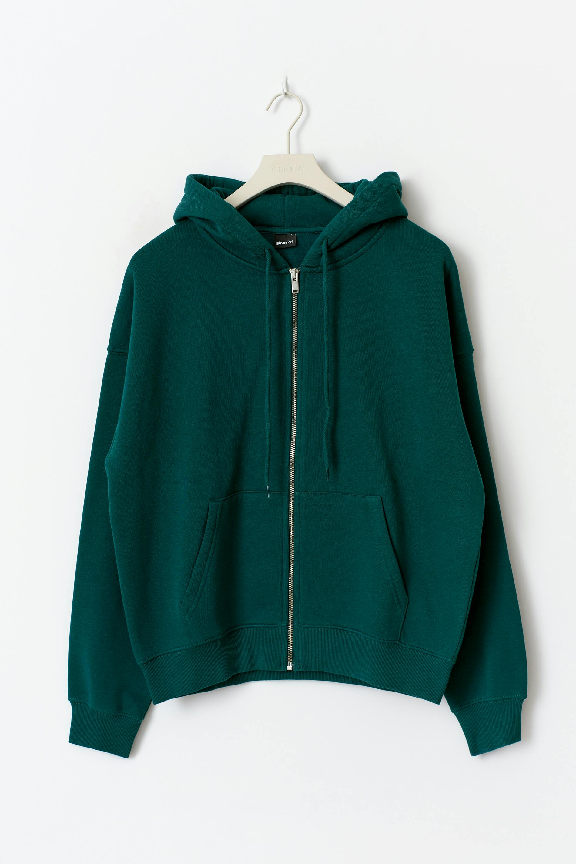 Zip hoodie - Groen - Dame - Gina Tricot