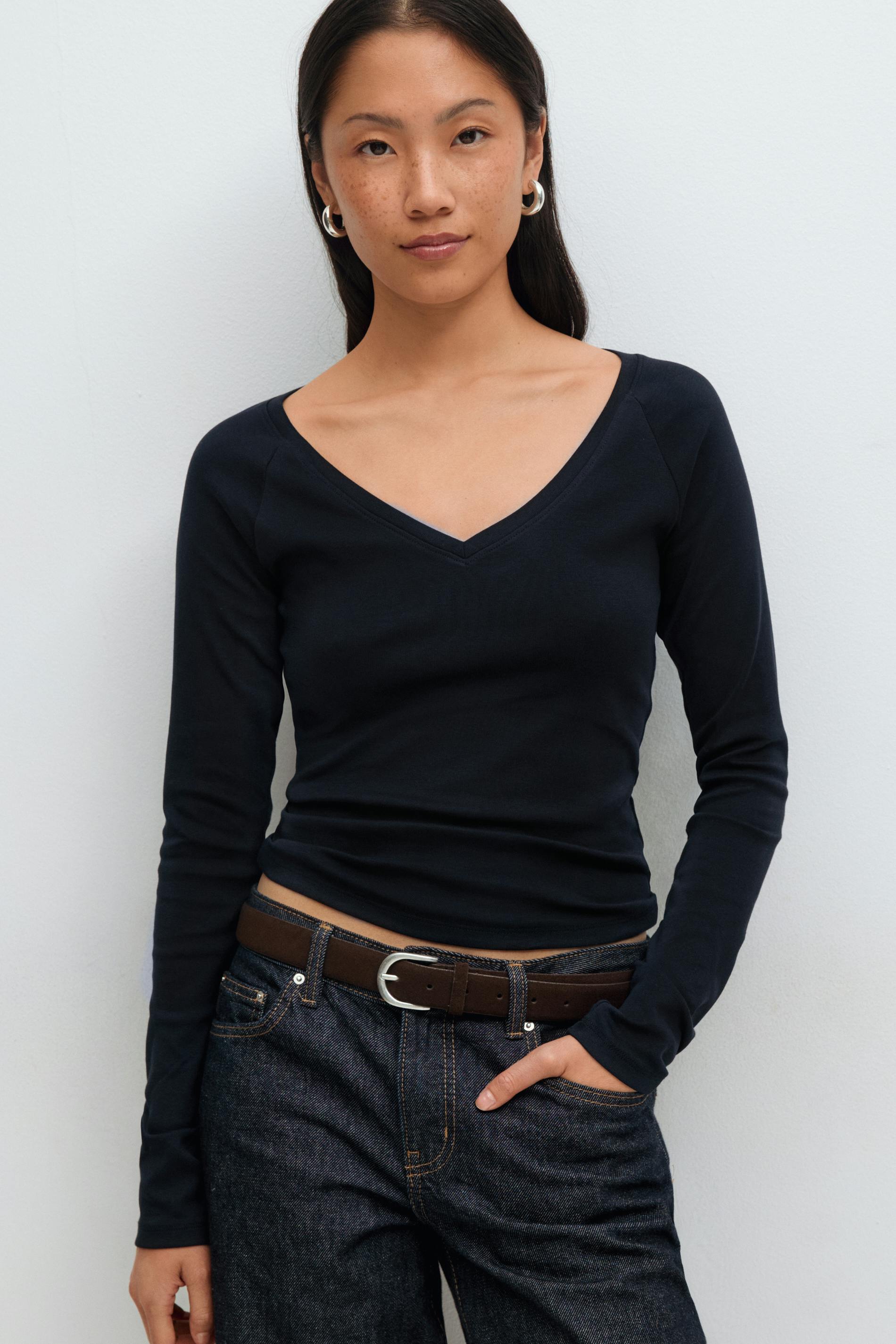 V-neck top