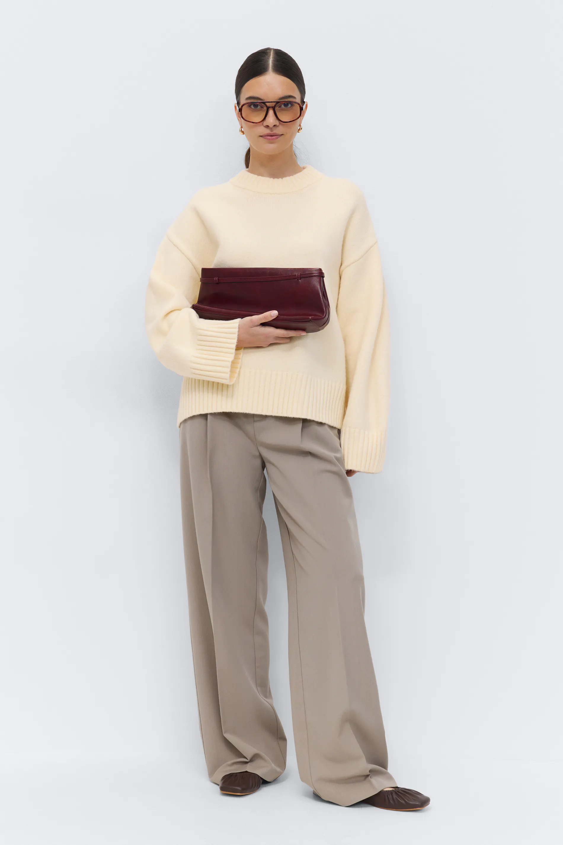 Gina Tricot - Crew neck knitted sweater - Gebreide truien - Geel - XS - Dames