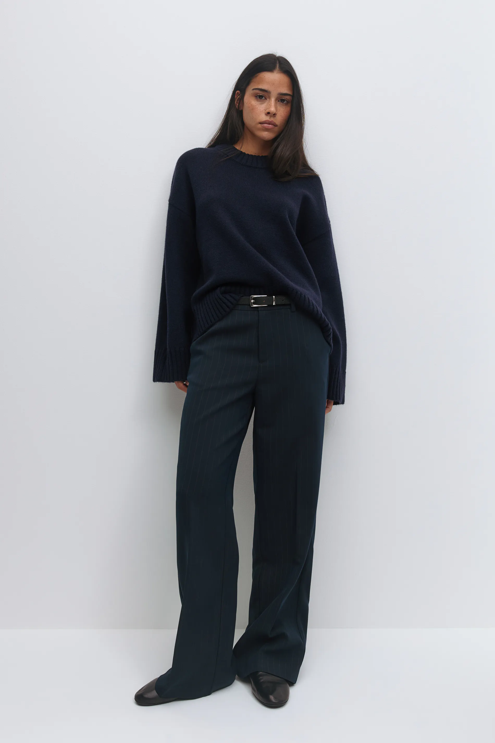 Gina Tricot - Crew neck knitted sweater - Gebreide truien - Blauw - XS - Dames