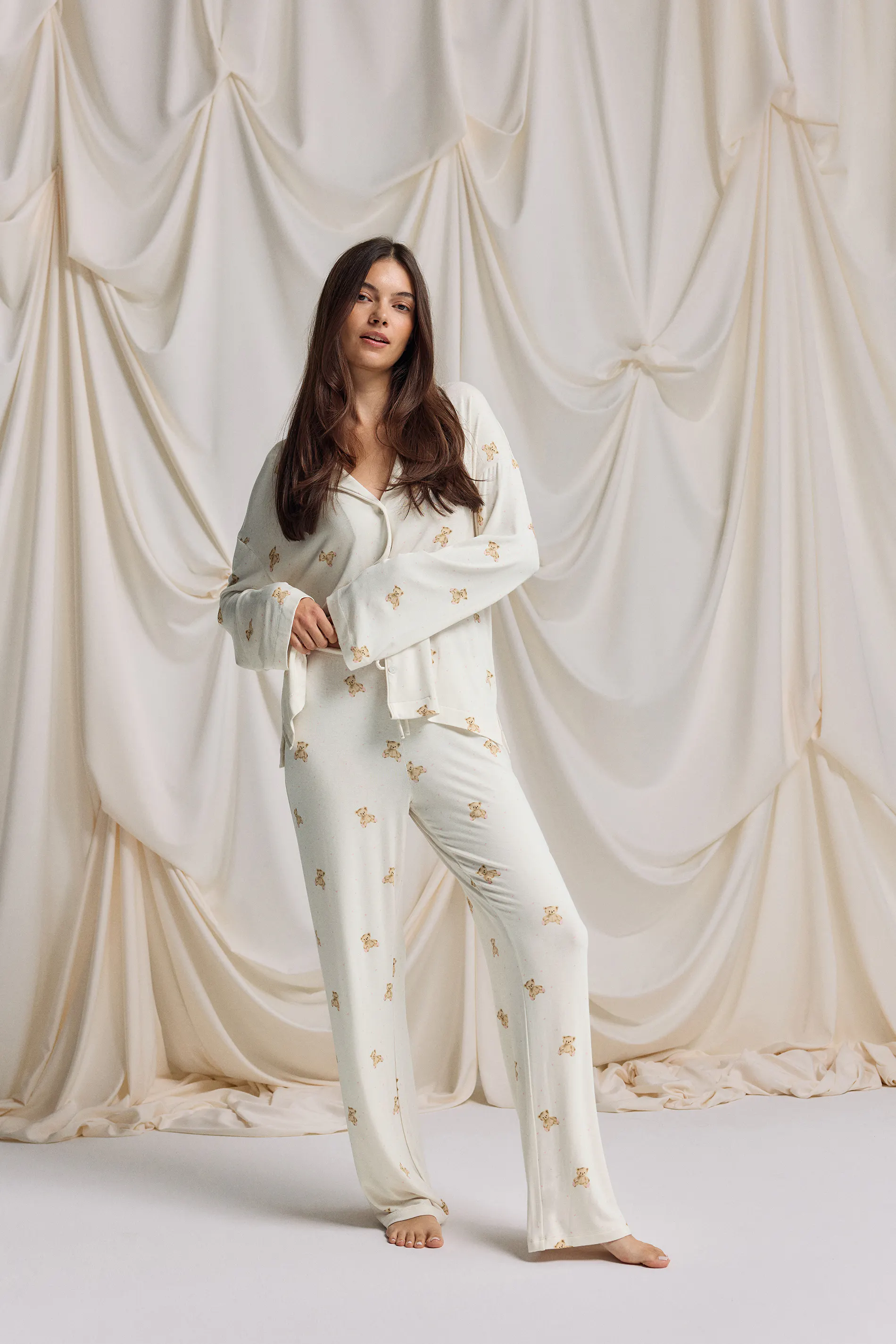 Gina Tricot - Soft pyjamas trousers - pysjamas - Hvit - M - Dame