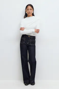 Front Pocket Flare Jeans