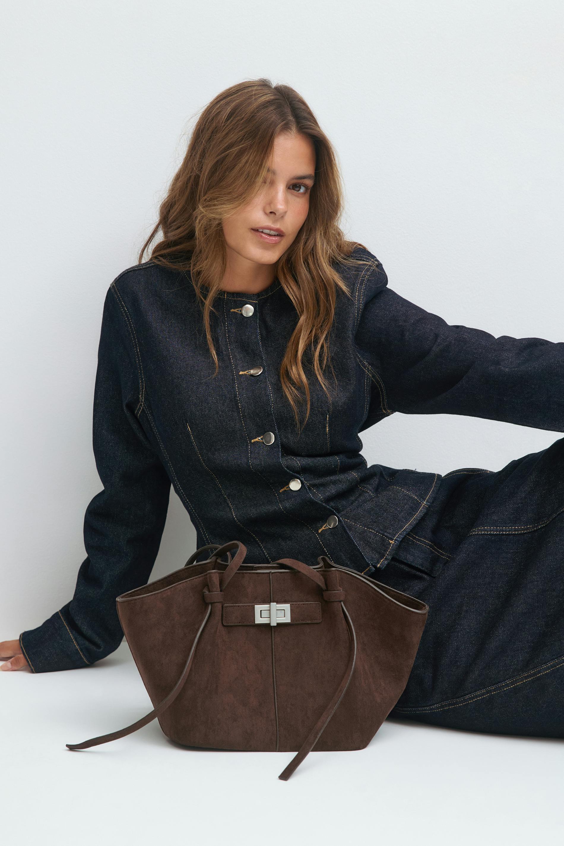 Gina Tricot - Midi long strap bag - Skuldertasker - Brun - ONESIZE - Dame