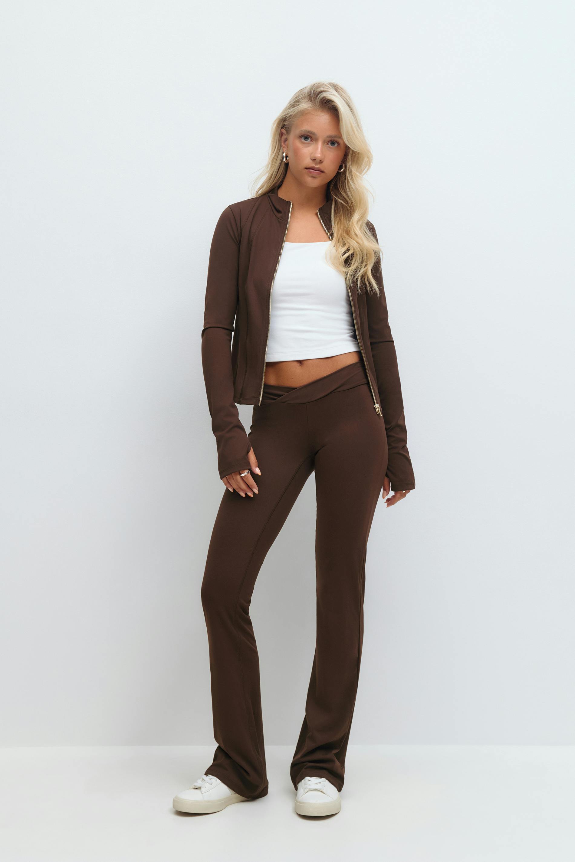 Gina Tricot - 14+ sporty yoga leggings - homewear - Marron - S - Femme