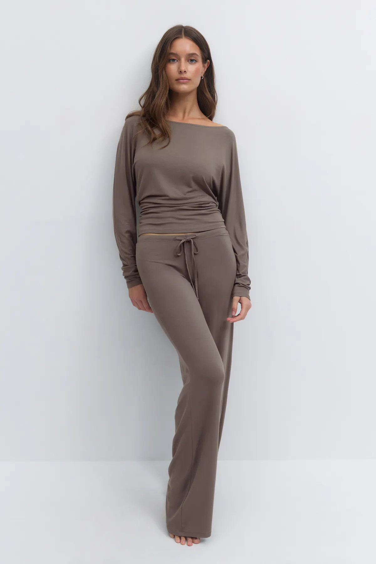 Gina Tricot - Low waist loungewear trousers - Homewear - Ruskea - M - Naiset