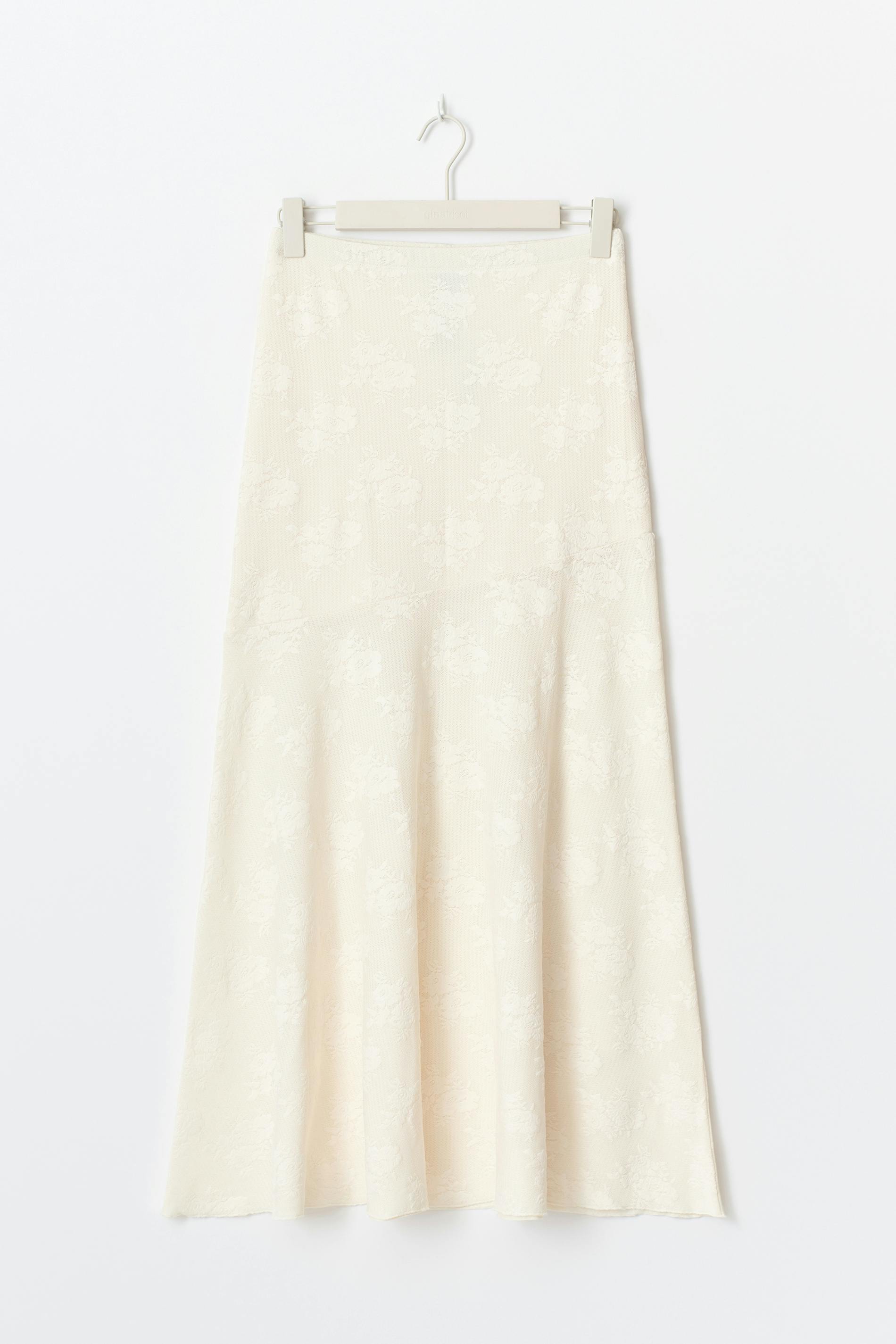 acka jacquard knit skirt（ivory） acka jacquard knit skirt（ivory）（Skirts – Enza Costa）