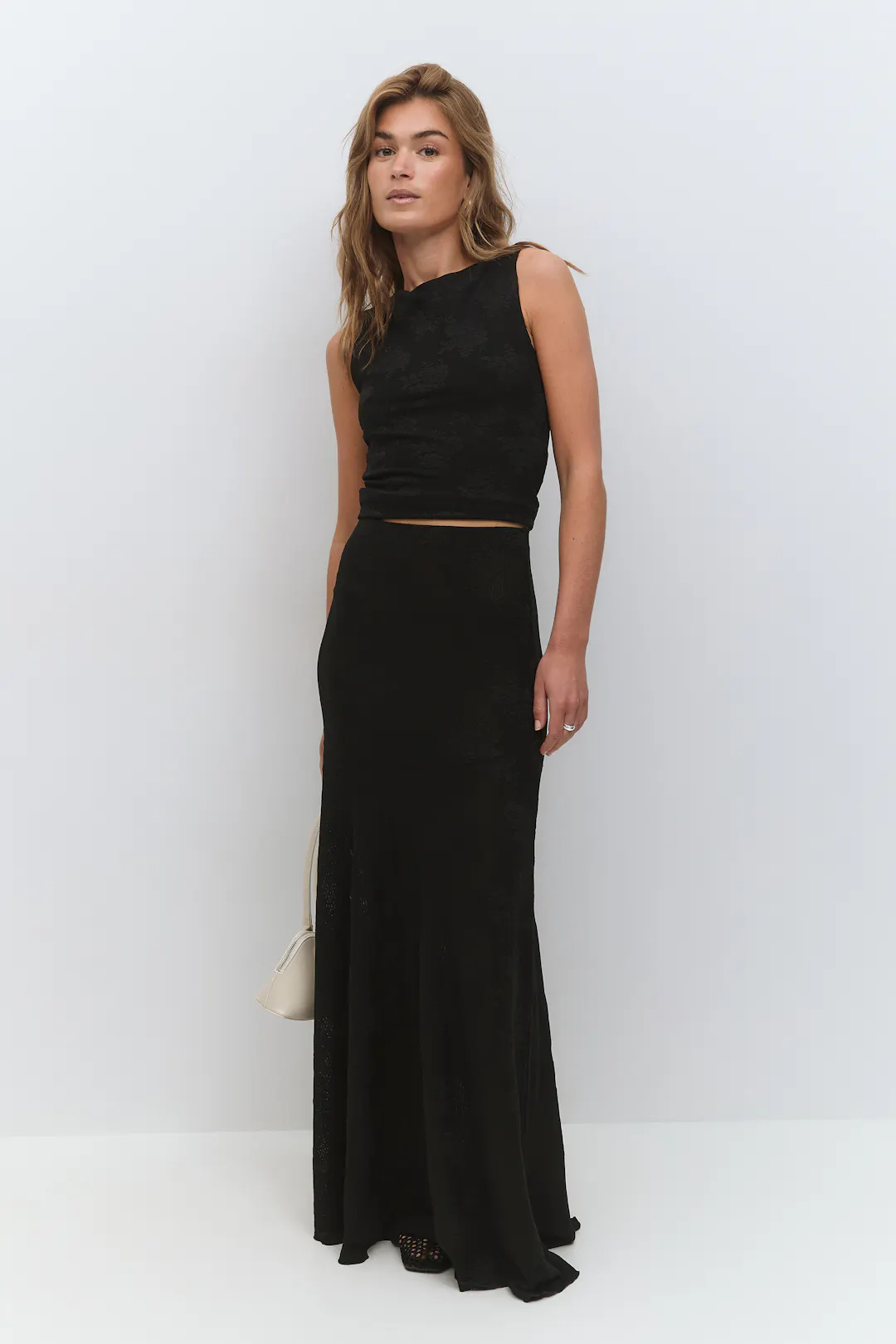 Jacquard skirt - Black - Women - Gina Tricot