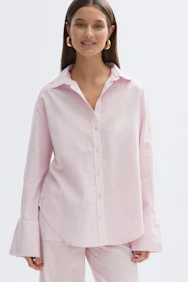 Oversized Linen Blend Shirt