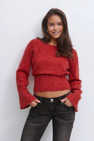 Y Shaped Knitted Sweater