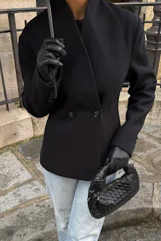 Shaped Wool Blend Jacket