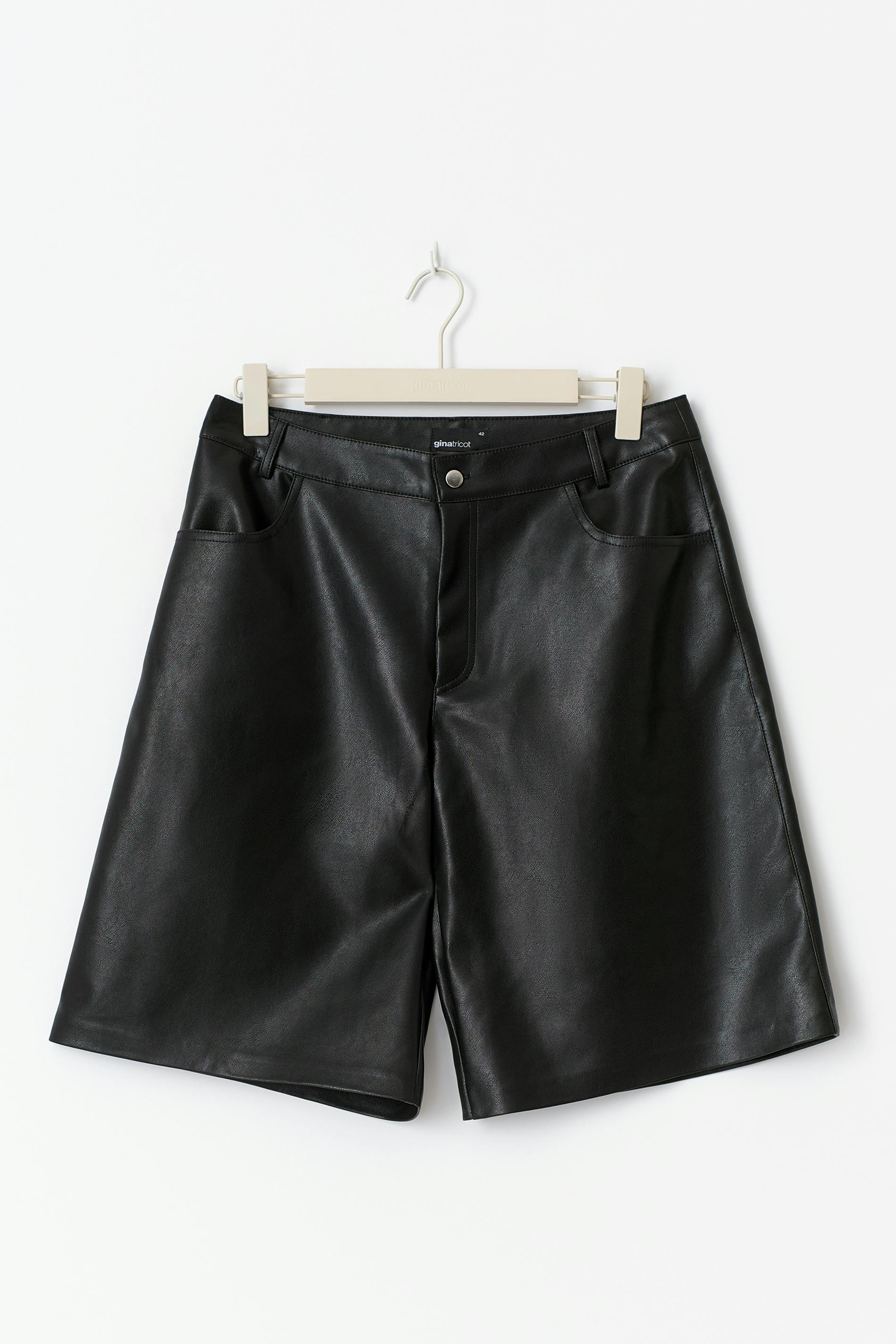 Leather Bermuda Simili Cuir Femme Bermuda Shorts Short En Simili