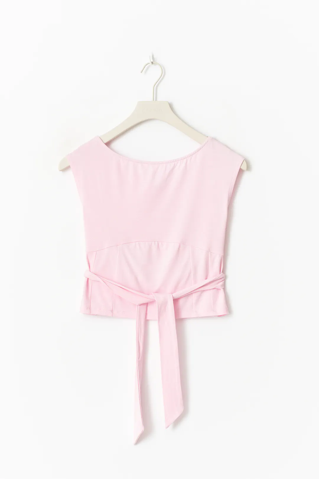 14+ open back tie top - Pink - Gina Tricot