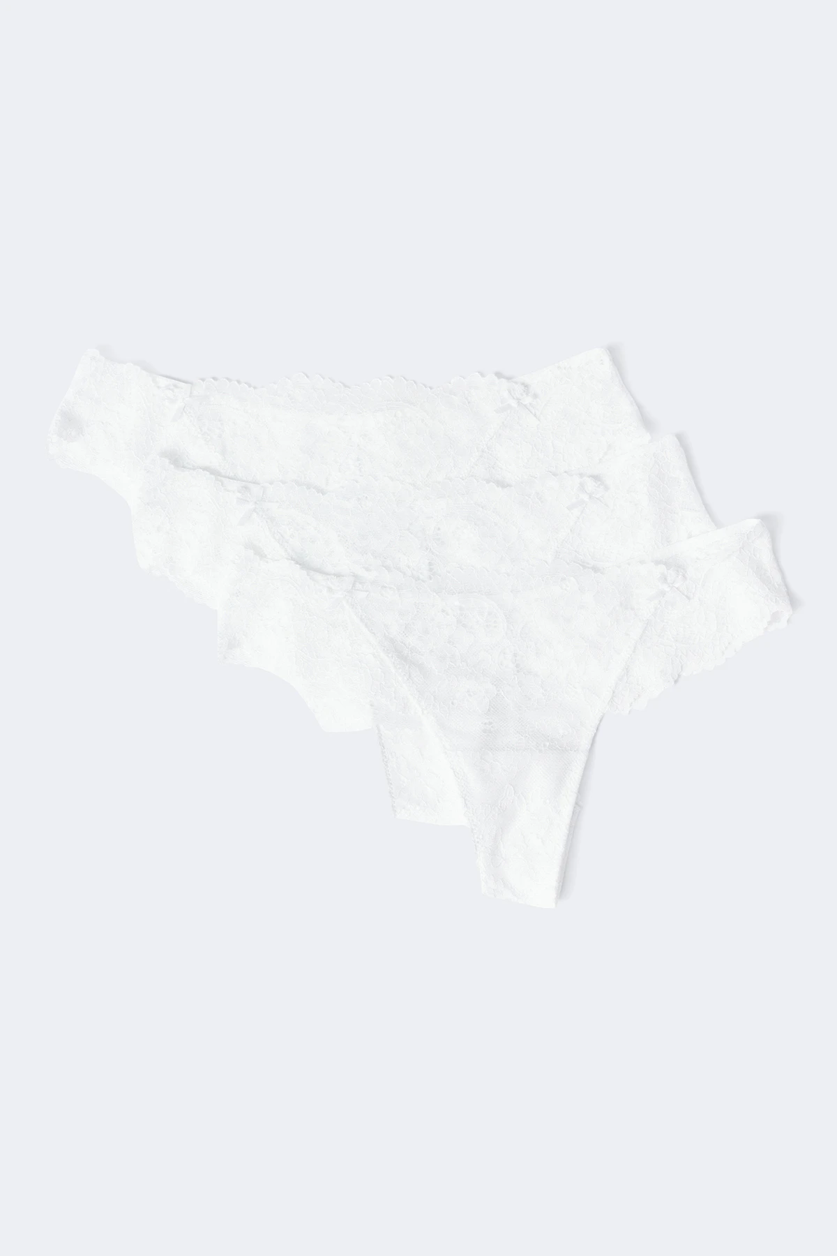 Gina Tricot 3-pack scallop lace thong trosor dam